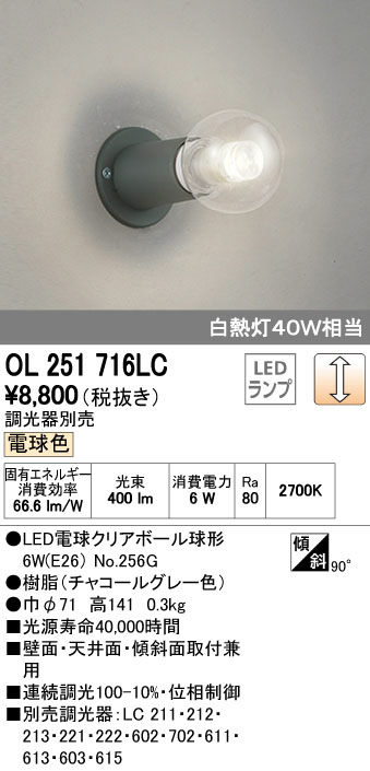 ODELIC BRACKET LIGHTブラケットシーリング
