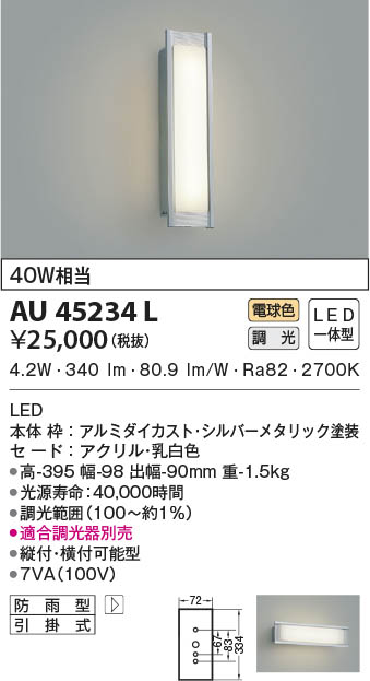 女性に人気！ コイズミ LEDアウトドアライト 防雨型 電球色 BU16702B