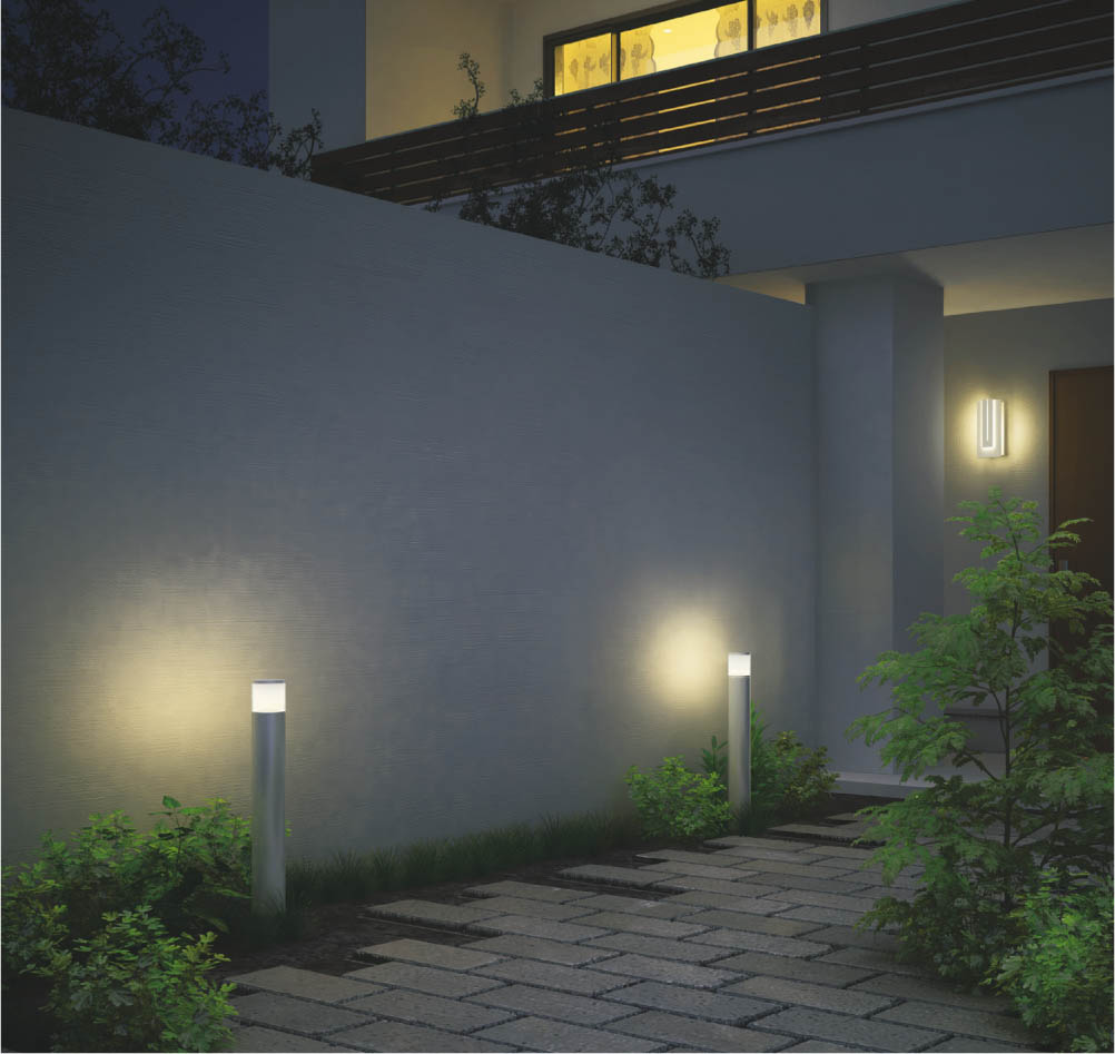 KOIZUMI AU42284L エクステリア LED一体型 木調ガーデンライト 自動点滅器付 非調光 電球色 防雨型 白熱球60W相当 コイズミ照明  照明器具 庭 入口 屋外用 ポール灯 屋外照明