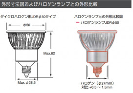 饤ƥ LDR7L-W-E11/27/5/30  LEDŵϥ 50 JDR 7W