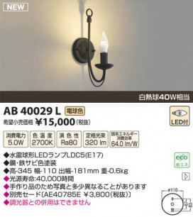 ߾ KOIZUMI LED֥饱å AB40029L β