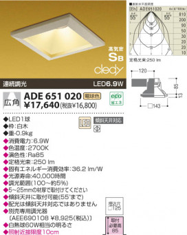 KOIZUMI LEDⵤ̩饤 ADE651020 ̿1
