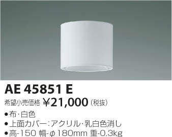 ߾ KOIZUMI  AE45851E ᥤ̿