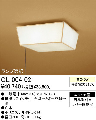   ODELIC ǥå OL004021