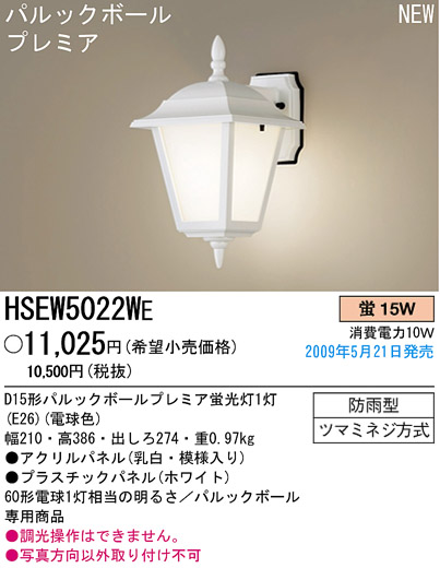 ѥʥ˥åŹ PANASONIC ƥꥢ饤 HSEW5022WE Ϣ ƥꥢ饤