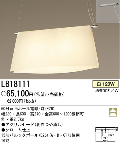 ѥʥ˥åŹ PANASONIC ڥ LB18111 Ϣ ڥ 261270