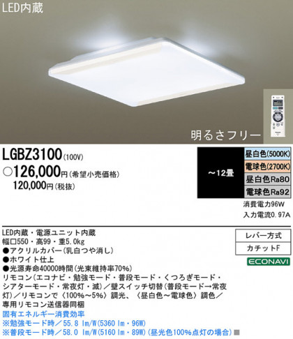 Panasonic LED  LGBZ3100 ᥤ̿