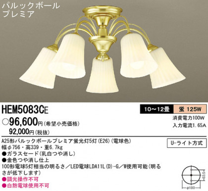 Panasonic ǥꥢ HEM5083CE ᥤ̿