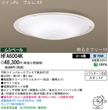 ѥʥ˥åŹ PANASONIC 󥰥饤 HFA6004K Ϣ 󥰥饤 ʡTC̾õ ø 131140
