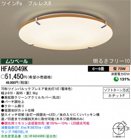 ѥʥ˥åŹ PANASONIC 󥰥饤 HFA6049K Ϣ 󥰥饤 ʡTC̾õ Woodyplate 121130