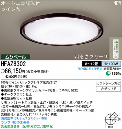 ѥʥ˥åŹ PANASONIC 󥰥饤 HFAZ8302 Ϣ 󥰥饤 8190