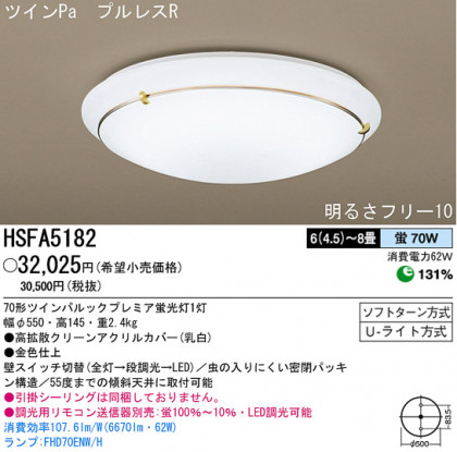 ѥʥ˥åŹ PANASONIC 󥰥饤 HSFA5182 Ϣ 󥰥饤
