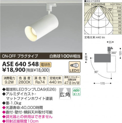 ߾ KOIZUMI LEDݥåȥ饤ȡʥץ饰 ASE640548 β