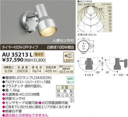 ߾ KOIZUMI LEDȥɥݥå AU35213L β