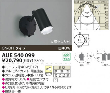 ߾ KOIZUMI ȥɥݥå AUE540099 β