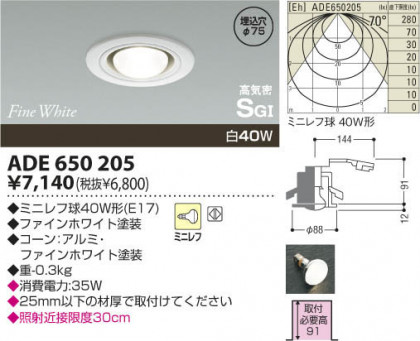 ߾ KOIZUMI ⵤ̩SG饤 ADE650205 β