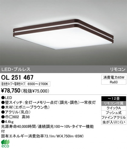 ODELIC ǥå LED 󥰥饤 OL251467 ᥤ̿