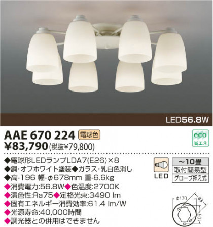KOIZUMI LEDǥꥢ AAE670224 ᥤ̿