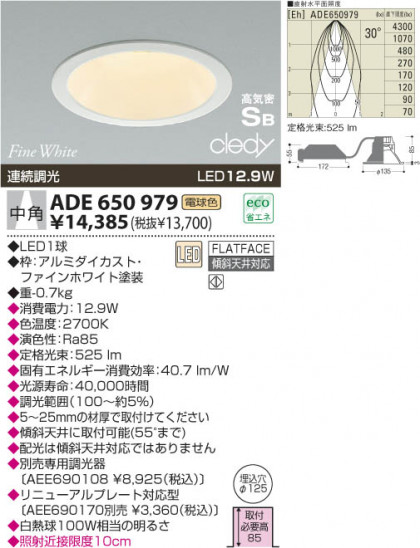 KOIZUMI LEDⵤ̩饤 ADE650979 ᥤ̿