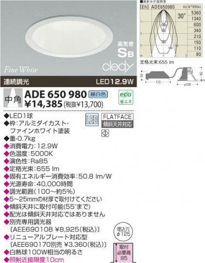 KOIZUMI LEDⵤ̩饤 ADE650980 ᥤ̿