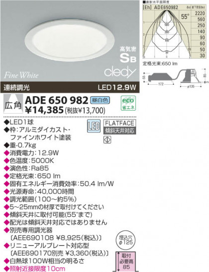 KOIZUMI LEDⵤ̩饤 ADE650982 ᥤ̿