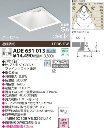 KOIZUMI LEDⵤ̩饤 ADE651013 ᥤ̿
