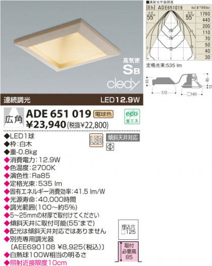KOIZUMI LEDⵤ̩饤 ADE651019 ᥤ̿
