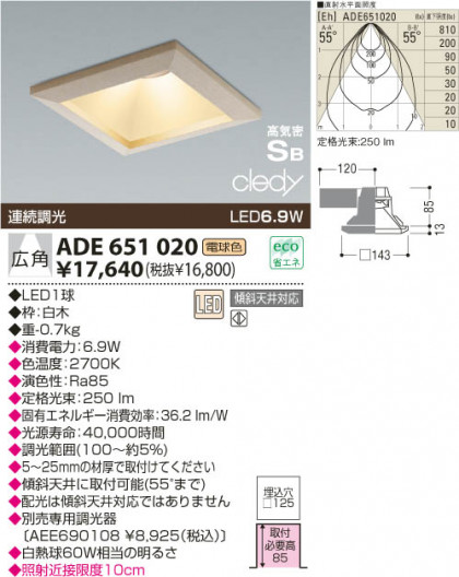 KOIZUMI LEDⵤ̩饤 ADE651020 ᥤ̿