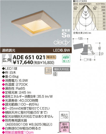 KOIZUMI LEDⵤ̩饤 ADE651021 ᥤ̿