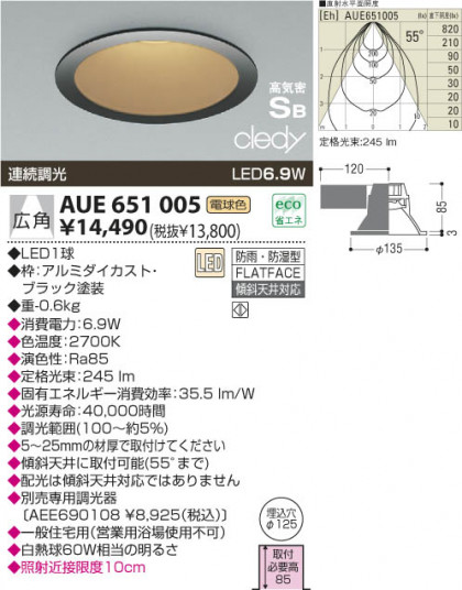 KOIZUMI LED ɱɼⵤ̩饤 AUE651005 ᥤ̿