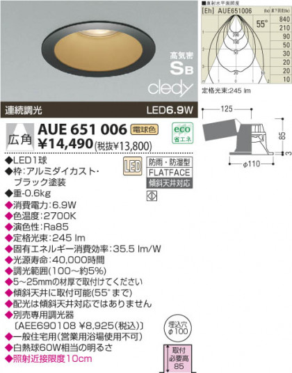 KOIZUMI LED ɱɼⵤ̩饤 AUE651006 ᥤ̿
