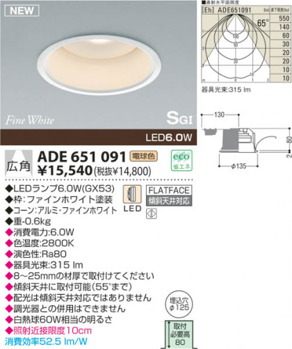KOIZUMI LED SG饤 ADE651091 ᥤ̿