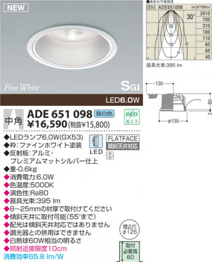 KOIZUMI LED SG饤 ADE651098 ᥤ̿