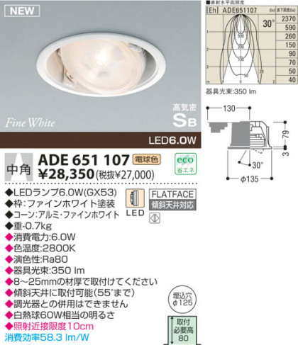 KOIZUMI LEDⵤ̩饤 ADE651107 ᥤ̿