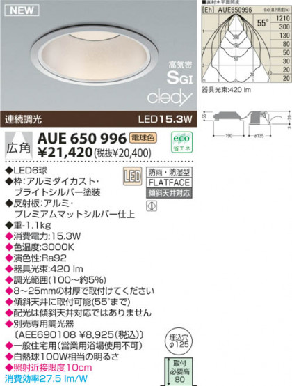 KOIZUMI LED ɱɼⵤ̩SG饤 AUE650996 ᥤ̿