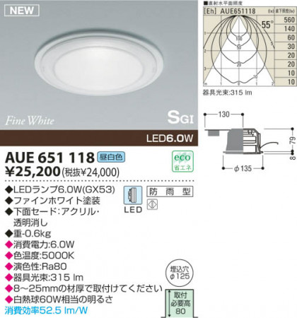 KOIZUMI LED ɱSG饤 AUE651118 ᥤ̿