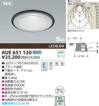KOIZUMI LED ɱSG饤 AUE651120 ᥤ̿