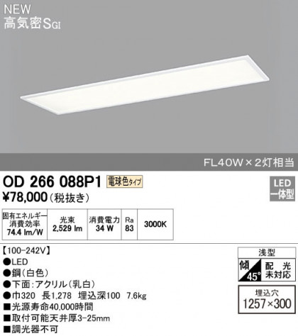 ODELIC ǥå 󥰥饤 OD266088P1 ᥤ̿