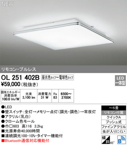 ODELIC ǥå 󥰥饤 OL251402B ᥤ̿