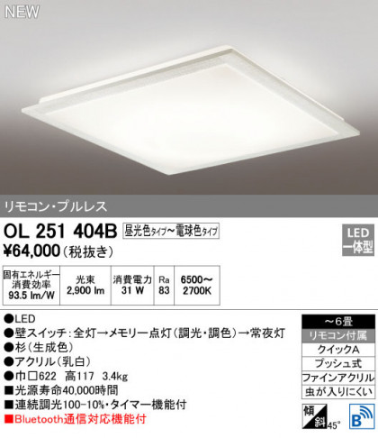 ODELIC ǥå 󥰥饤 OL251404B ᥤ̿