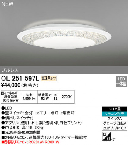 ODELIC ǥå 󥰥饤 OL251597L ᥤ̿