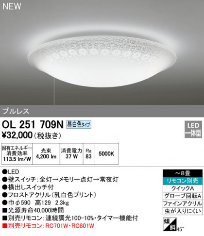 ODELIC ǥå 󥰥饤 OL251709N ᥤ̿
