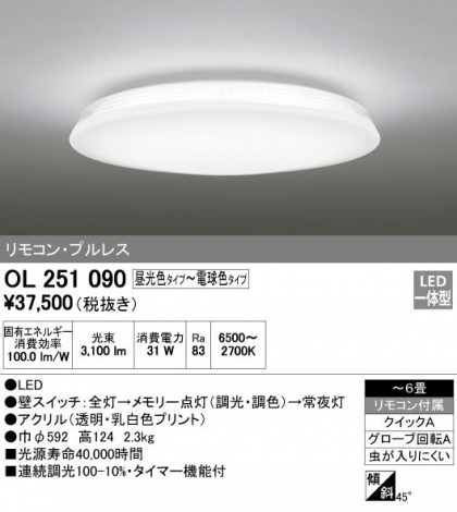 ODELIC ǥå 󥰥饤 OL251090 ᥤ̿