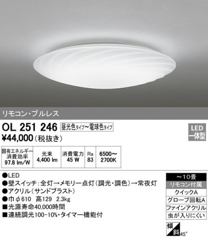 ODELIC ǥå 󥰥饤 OL251246 ᥤ̿
