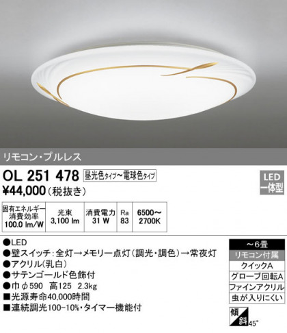ODELIC ǥå 󥰥饤 OL251478 ᥤ̿