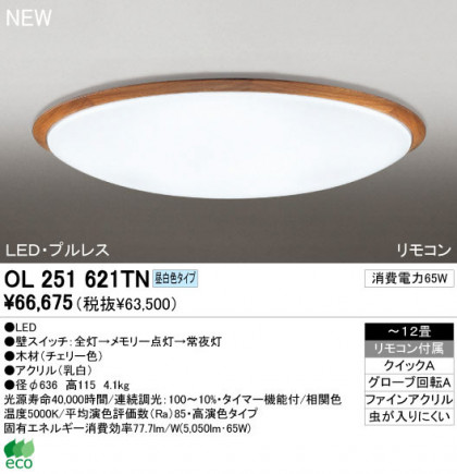 ODELIC ǥå LED 󥰥饤 OL251621TN