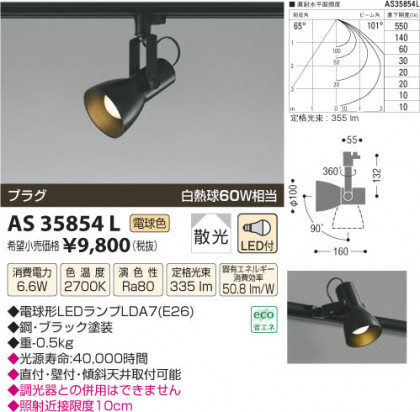 ߾ KOIZUMI ݥåȥ饤 LED AS35854L β