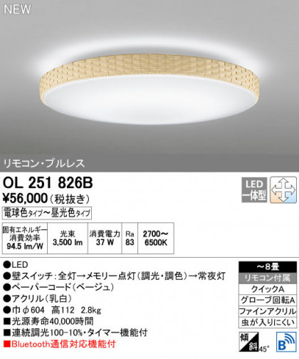ODELIC ǥå 󥰥饤 OL251826B ñʲ