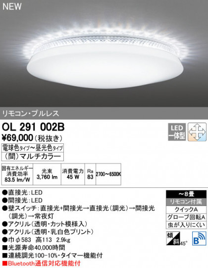 ODELIC ǥå 󥰥饤 OL291002B ñʲ