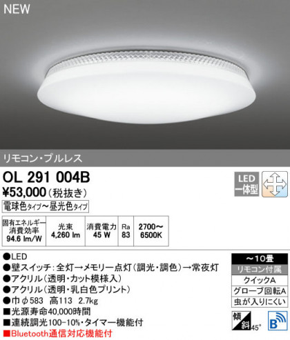 ODELIC ǥå 󥰥饤 OL291004B ñʲ